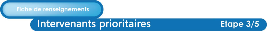 Fiche de renseignement - intervenenant